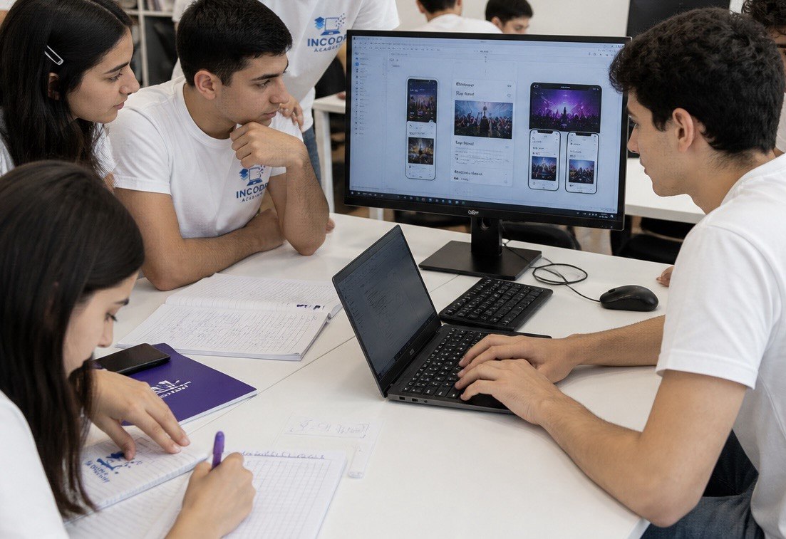 INCODE ACADEMY ուսանողները դասի ժամանակ